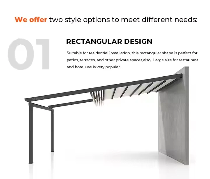 Retractable Pergola Aluminium